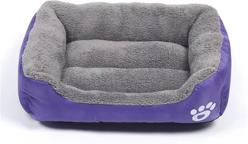 Vista 16 de Camas para perros pequeños, medianos y grandes, cama rectangular para mascotas, lavable, con estampado de leopardo, tamaño S