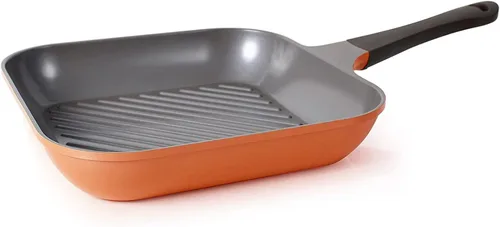Vista 7 de Neoflam Eela - Parrilla cuadrada antiadherente de 11 pulgadas con crestas de corte, revestimiento de cerámica Ecolon sin PFOA para sartén, asar