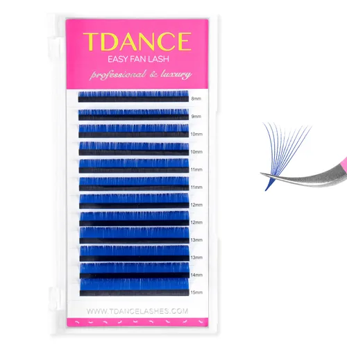 Vista 13 de TDANCE - Extensiones de pestañas fáciles de colocar con forma de abanico, pestañas de volumen con rápido crecimiento, rizo C CC D DD J B L, grosor