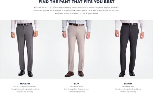 Vista 7 de Kenneth Cole Men's Modern Fit Stretch Dress Pant
