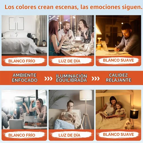 Vista 4 de Neporal MagicGlow - Bombillas recargables con control remoto, funciona con pilas, no necesita tomacorriente, alimentadas por USB, regulables