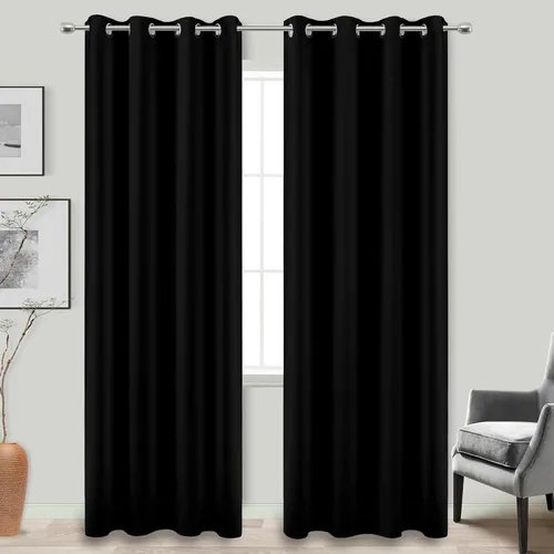 Vista 111 de KOUFALL Cortinas de Baño Aqua para Ventana, Juego de 2 Paneles Decoración Costera Cortinas Cortas Opacas para Ventana Pequeña de Cocina Puerta
