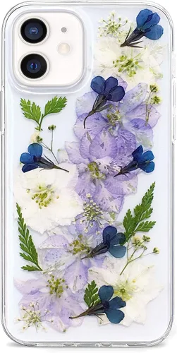 Vista 17 de Abbery - Funda diseñada para iPhone 12/12 Pro con purpurina, transparente y linda con diseño de mariposa, correa para la muñeca, brillante