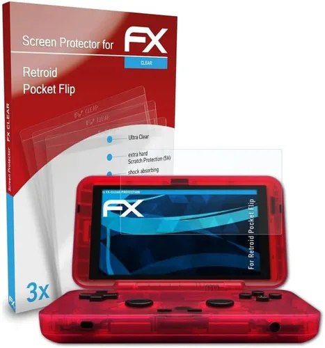 Vista 3 de Película protectora de pantalla compatible con Retroid Pocket Flip Screen Protector de Pantalla Ultra Clear FX (3X)