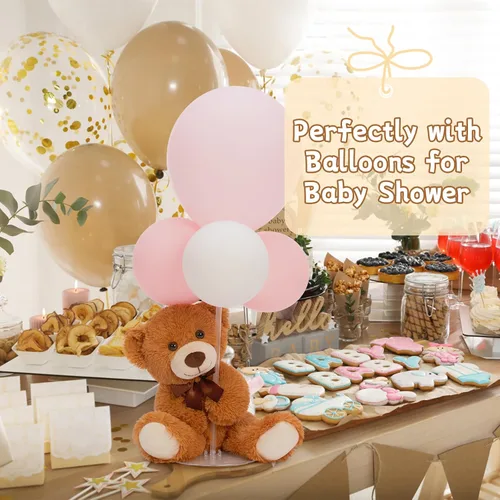 Vista 2 de MorisMos 10 Osos de Peluche a Granel para Baby Shower, Osos de Peluche Lindos de 14 Pulgadas Animales de Peluche de Felpa, Pequeños Osos de Peluche