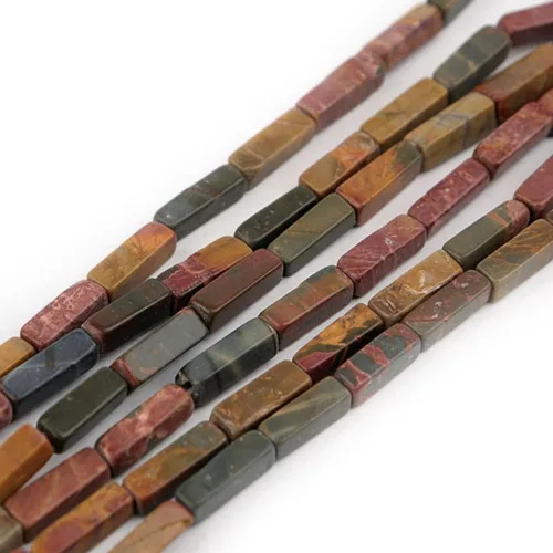Vista 36 de Espaciador de tubo rectangular de amazonita de piedra natural de 0.157 x 0.512 in, cuentas sueltas para manualidades, pulseras, collares, joyería
