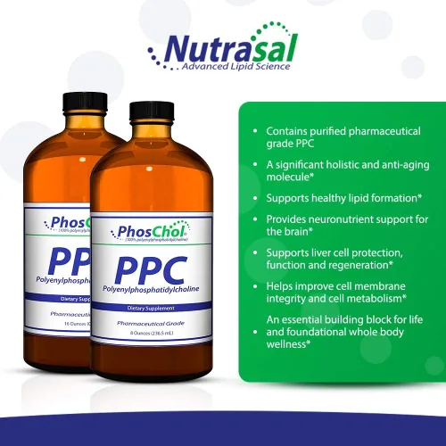 Vista 3 de Nutrasal PhosChol PPC Polienil FosfatidilColina Suplemento de colina 3000mg Líquido 16 oz