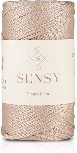 Vista 88 de Cuerda de poliéster Sensy Premium de 3 mm, 120 metros, 100% cordón de polipropileno, cuerda de macramé de 3 mm, cordón para bolsos de ganchillo
