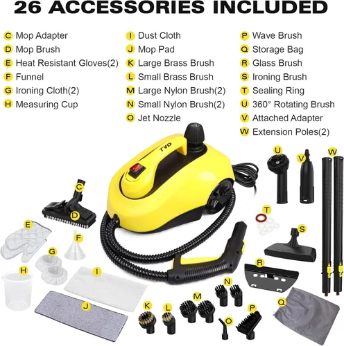 Vista 8 de TVD 5 Bar 320°F Steam Cleaner for Home, Bathroom, Kitchen, Floor & Grout