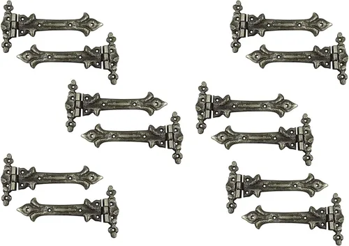 Vista 44 de Adonai Hardware Adonijah Bisagra falsa de aluminio para montaje frontal (6.5" x 12 Pack, Negro mate) para puertas de granero, puertas, armarios