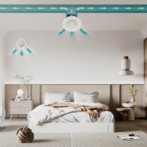 Vista 7 de Rejilla de Ventilación Redonda de 4 Pulgadas, HG Power Cubierta de Ventilación Ajustable de ABS, Rejilla de Lamas Blanca Apta para Baño, Oficina