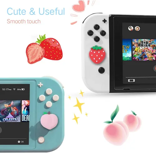 Vista 3 de PERFECTSIGHT Juego de 4 fundas para palanca de mando para Switch Lite/OLED, para Nintendo Switch, para Switch Lite/OLED, cubierta de botón analógica