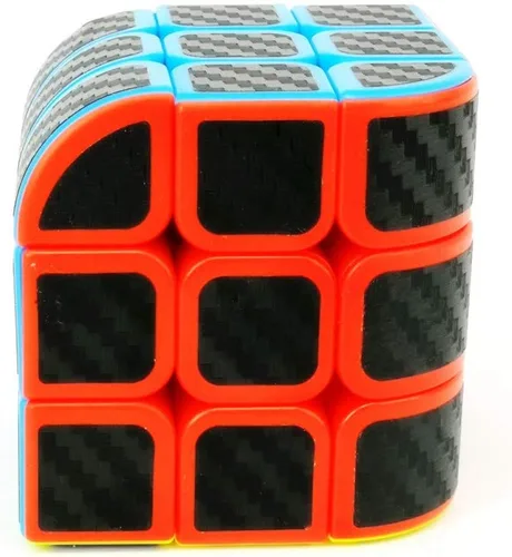 Vista 2 de CuberSpeed Pegatina de fibra de carbono Curve 3X3 Penrose Speed Cube Penrose Cube sin adhesivo con rompecabezas negro