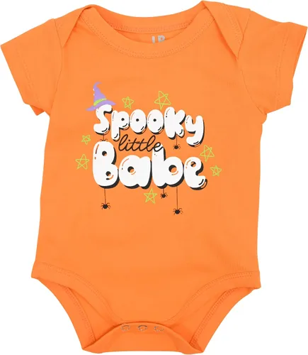 Vista 3 de Traje de Halloween unisex de 2 piezas con bordado Haunt It Layette para bebé