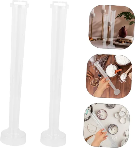 Vista 5 de FOMIYES Moldes de resina, 2 moldes cónicos de plástico para velas de plástico, moldes cónicos para velas grandes, suministros de fabricación
