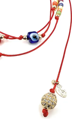 Vista 8 de SIFRIMANIA All You Need Protection Collar largo versátil Lariat Y Evil Eye o pulsera envuelta
