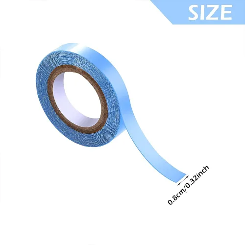 Vista 7 de Cinta en el kit de herramientas de extensión de cabello, tarjeta de papel, tablero de colocación de extensión de cabello, rollo de 3 yardas, cintas