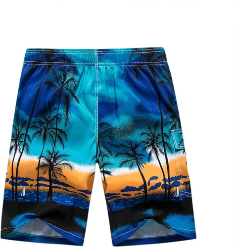 Vista 5 de Yuzhih Pantalones cortos de gran tamaño para hombre, cintura elástica, pantalones ajustados con cordón, pantalones cortos casuales de playa al aire