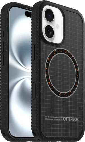Vista 3 de OtterBox Sole Series - Carcasa para iPhone 16, color negro Funda protectora para iPhone con bordes de banda de rodadura, con bucle para el dedo