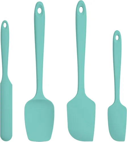 Vista 10 de Juego de espátulas de silicona U-Taste con resistencia al calor de 600 grados Fahrenheit (Negro)