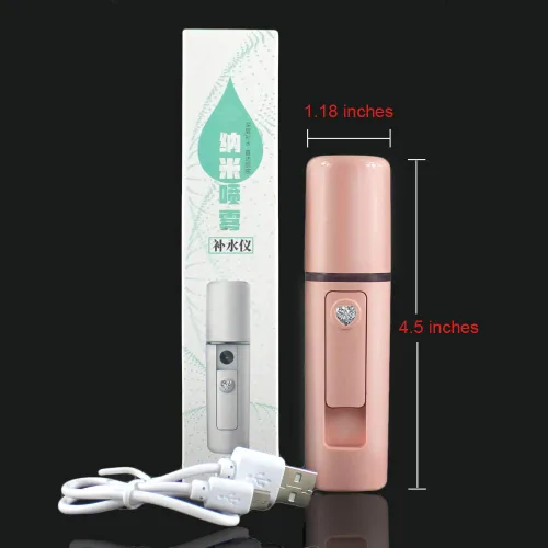 Vista 7 de Nano Facial Mister Humidificador de atomización hidratante de niebla fría vaporizador facial práctico pulverizador hidratante e hidratante para Rosa