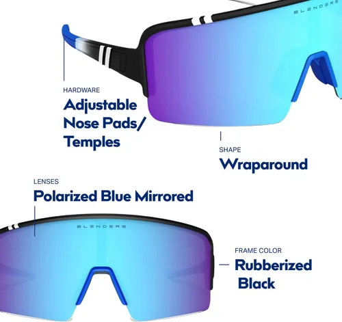 Vista 59 de Blenders Eyewear Eclipse X2 - Gafas de sol polarizadas - Lente envolvente - 100% protección UV - Para hombres y mujeres