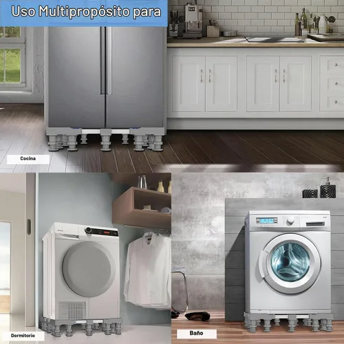 Vista 6 de Mini soporte para nevera, pedestal de lavandería de 29 pulgadas, ajuste universal, pedestal para lavadora