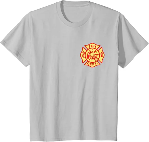 Vista 68 de Camiseta con logotipo de bomberos con símbolo de bombero, Negro