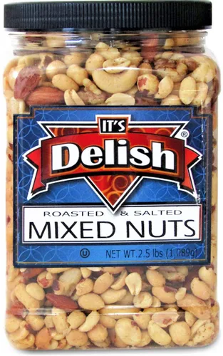 Vista 2 de Its Delish, recipiente reutilizable jumbo de 2.5 libras con sal marina, estilo a granel, fresco, kosher, crujiente y delicioso