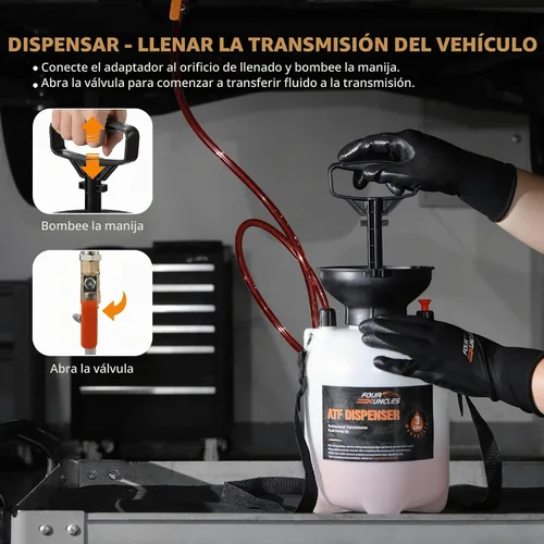 Vista 3 de FOUR UNCLES Kit de bomba de fluido de transmisión manual 3L con 12 adaptadores