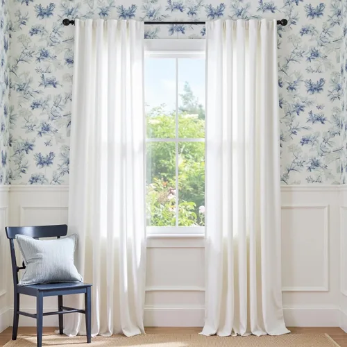 Vista 54 de Lazzzy - Cortinas de terciopelo blanco de 63 pulgadas de largo para sala de estar o dormitorio, cortinas con filtro de luz, aislación térmica