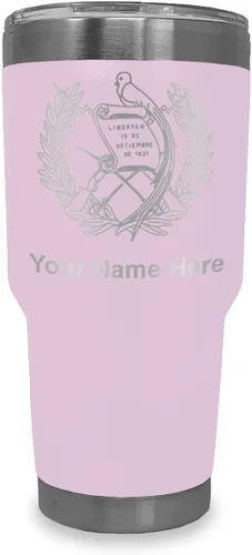Vista 23 de LaserGram - Vaso personalizado de 20 onzas, bandera de Guatemala (negro) Regalo grabado, acero inoxidable aislado al vacío, grabado con láser