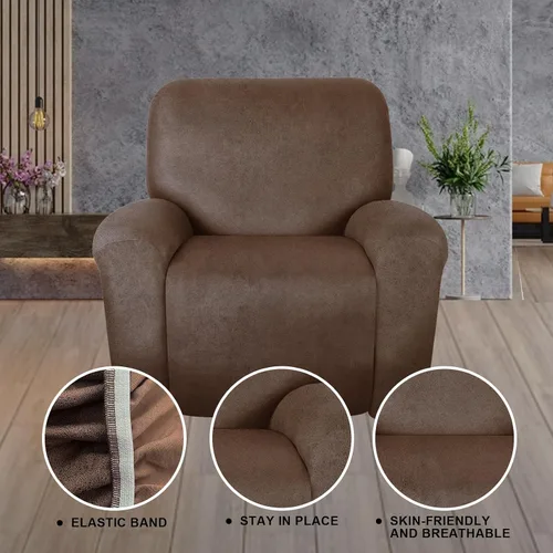 Vista 7 de ANARACHON Fundas para Sillas Reclinables Tipo Cuero, 4 Piezas Funda para Sillón Reclinable Lazy Boy, Protector de Muebles - Funda Suave Lavable