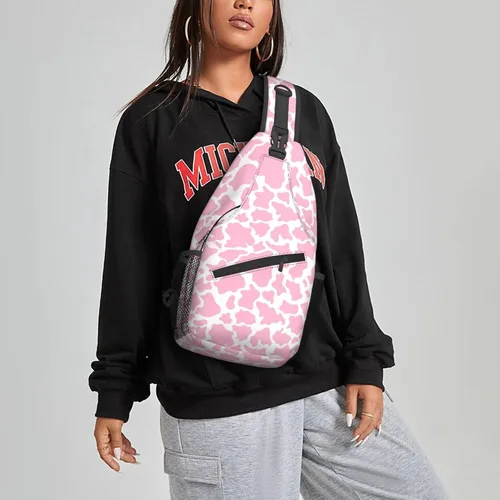 Vista 7 de Famame Mochila bandolera para el pecho, bolsa de hombro, gimnasio, ciclismo, viajes, senderismo, mochila para hombres y mujeres, Multicolor22