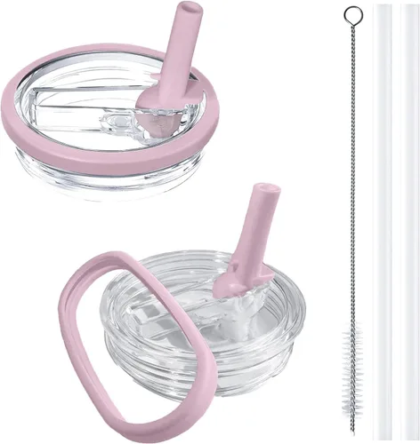 Vista 21 de Stanley - Paquete de 2 tapas abatibles con popote Stanley, a prueba de fugas, accesorios Stanley para vasos Stanley Quencher H2.0 de 40 onzas beige