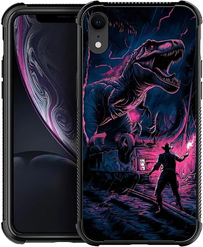 Vista 176 de Funda compatible con iPhone XR, diseño de elefantes africanos para niñas, diseño de patrón a prueba de golpes, antiarañazos, carcasa trasera