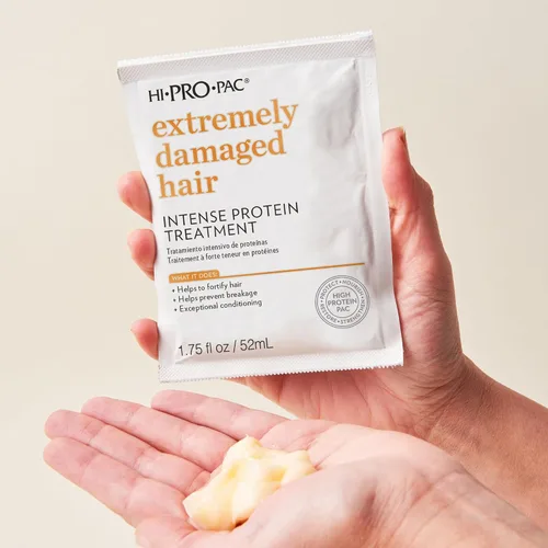 Vista 3 de Hi-Pro-Pac Mascarilla capilar – Reparación del cabello extremadamente dañada – (paquete de 2) 8 onzas líquidas – Máscara de tratamiento de proteínas