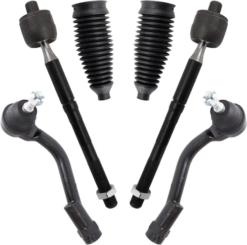 Vista 323 de TRQ Kit de dirección delantera con barra de acoplamiento de fuelle de piñón y cremallera compatible con Toyota Echo 2000-2005