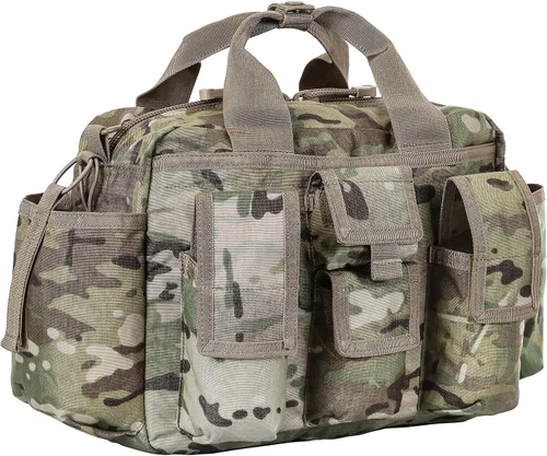 Vista 5 de LAPG - Bolsa táctica de múltiples bolsillos para hombre, bolsa de pañales táctica para papá, salida de rango, para papá Gris