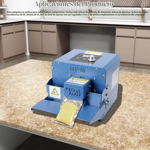 Vista 2 de Máquina selladora térmica EODSAD, máquina automática de sellado térmico de bolsas de plástico para alimentos Continuous Roller Sealer Temperature