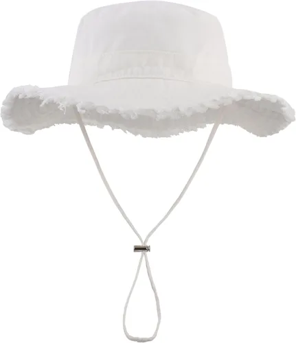 Vista 8 de Connectyle Sombrero de sol de algodón para mujer, sombrero de pescador de ala ancha, plegable, sombrero de jardinería, transpirable, para verano