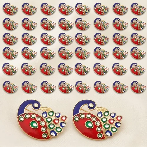 Vista 10 de LOVENSPIRE Paquete de 10 soportes decorativos Kalash Haldi Kumkum Roli Chawal/soporte de arroz Indio Festival Favor Diwali Rakhi Pooja Mandir Tika