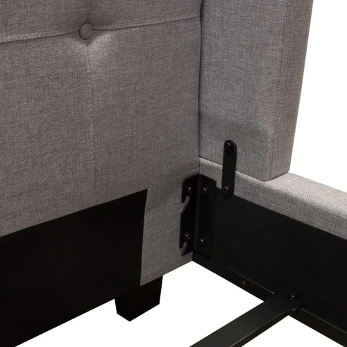 Vista 7 de Diamond Sofa Cama con alas copetudas en gris claro (Eastern King: 93 pulgadas de largo x 84 pulgadas de ancho x 60 pulgadas de alto)