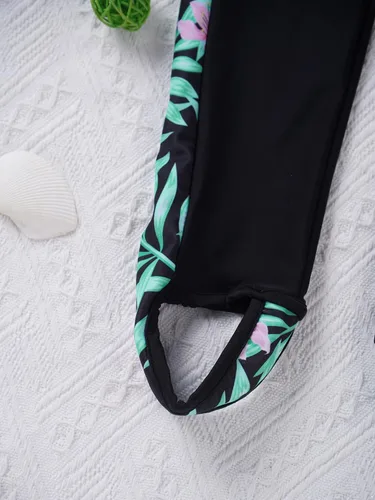 Vista 5 de MSemis Traje de baño de una pieza con protección solar UPF 50+ para niños y niñas grandes