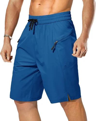 Vista 15 de STICKON Traje de baño para hombre, de secado rápido, con bolsillos con cremallera