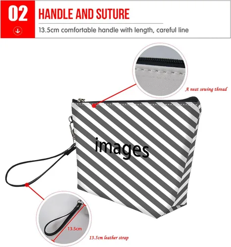 Vista 4 de Upetstory Bolsa de maquillaje de animales, bolso pequeño de cuero para cosméticos de viaje para niñas y mujeres, bolso de mano para lápiz labial