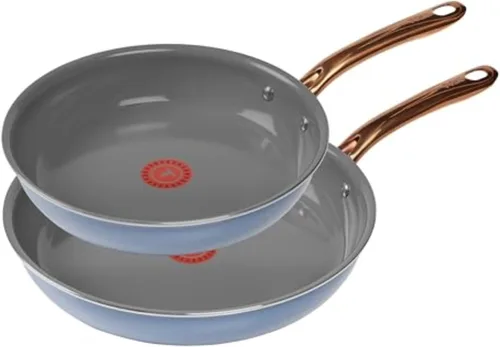 Vista 13 de T-Fal Preserve - Juego de 2 sartenes antiadherentes de cerámica, 8.5" y 11", apto para horno y parrilla hasta 350°F, tecnología InoCeram Glide, Beige