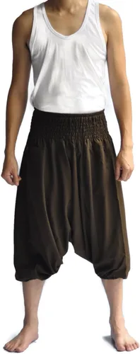 Vista 8 de Siam Trendy Pantalones de estilo japonés para hombre Talla única Todos Marrón Negro