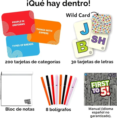 Vista 7 de Skillmatics Juego de mesa y cartas: juego de primera a 5, categoría con un toque, perfecto para fiestas, familia, noche de juegos, pensamiento