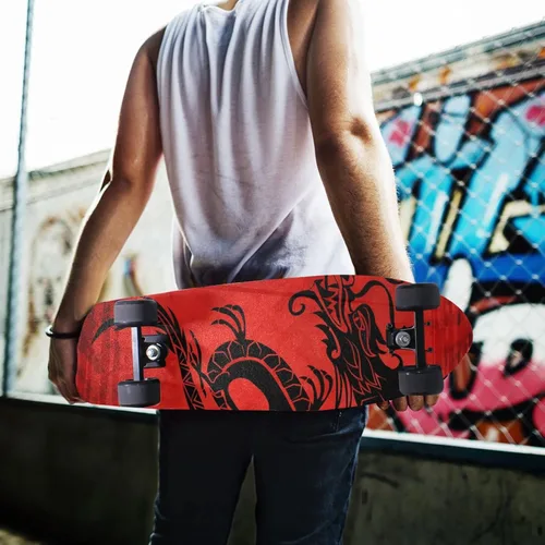 Vista 7 de China Dragon Skateboard Grip Tape 10 "x 40" Burbuja Impermeable Skateboard Grip Tape Sheet Antideslizante Griptape para Skateboard Longboard